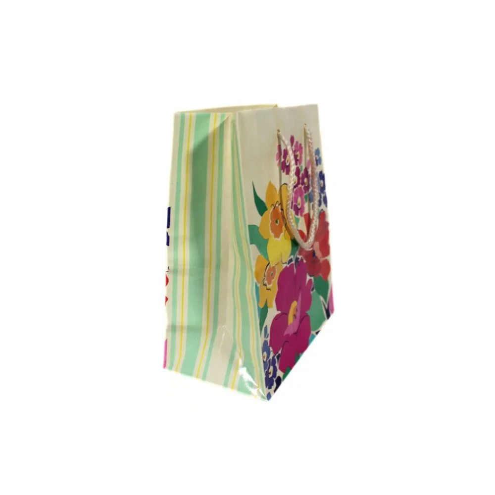 2 Vintage Floral Gift Bags – 1990s/2000s – Reusable, Used Condition